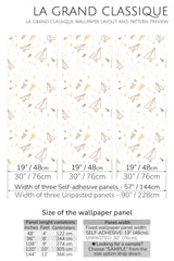 paper plane peel and stick wallpaper specifiation