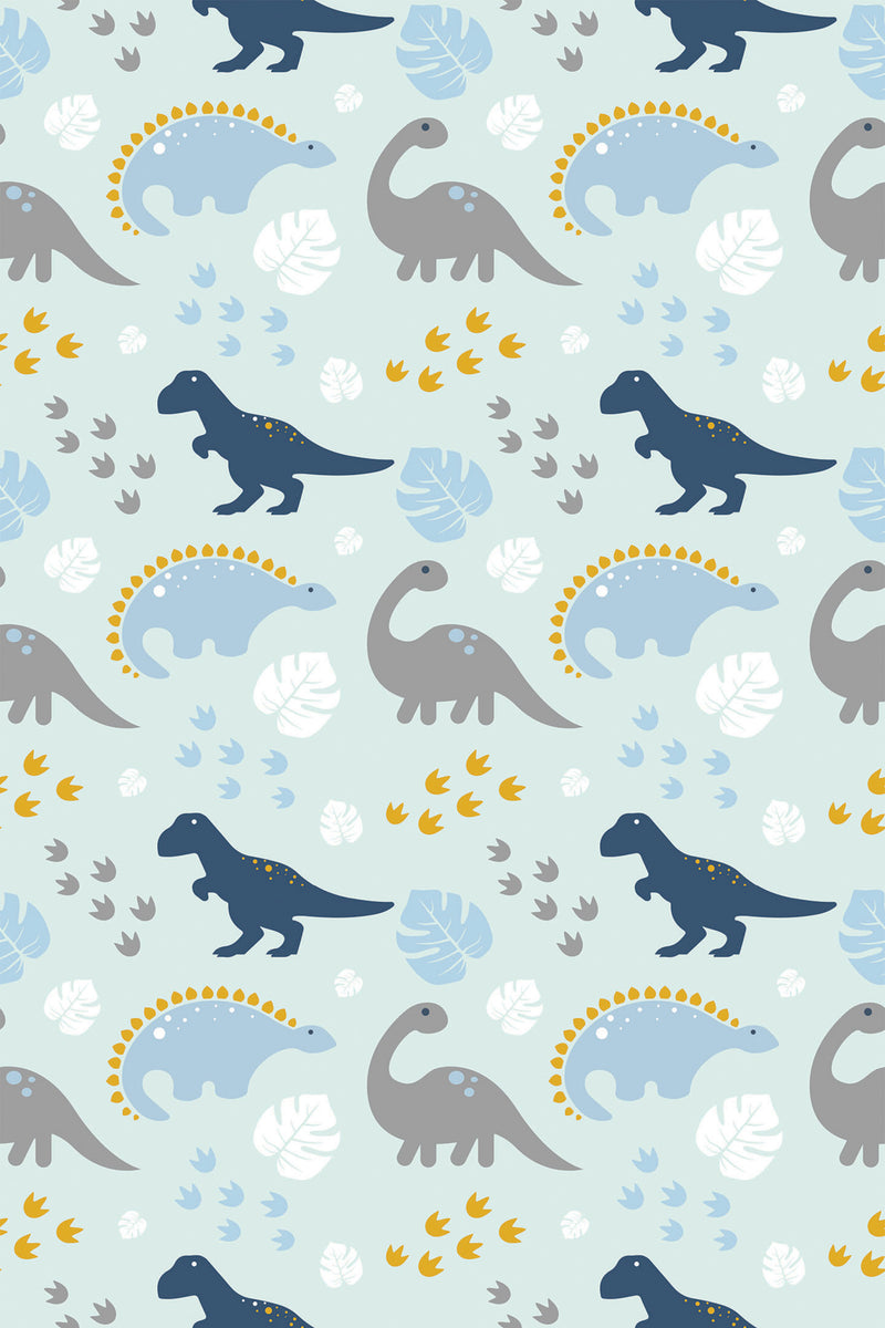 blue dinosaur wallpaper pattern repeat