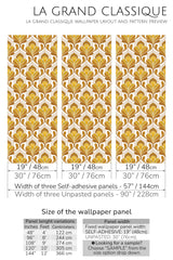 yellow retro peel and stick wallpaper specifiation