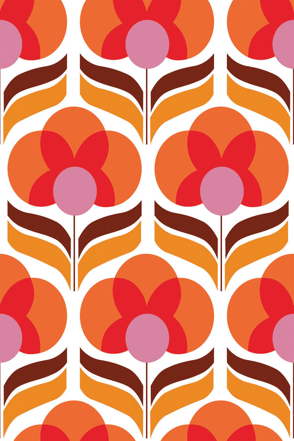 retro flower wallpaper pattern repeat