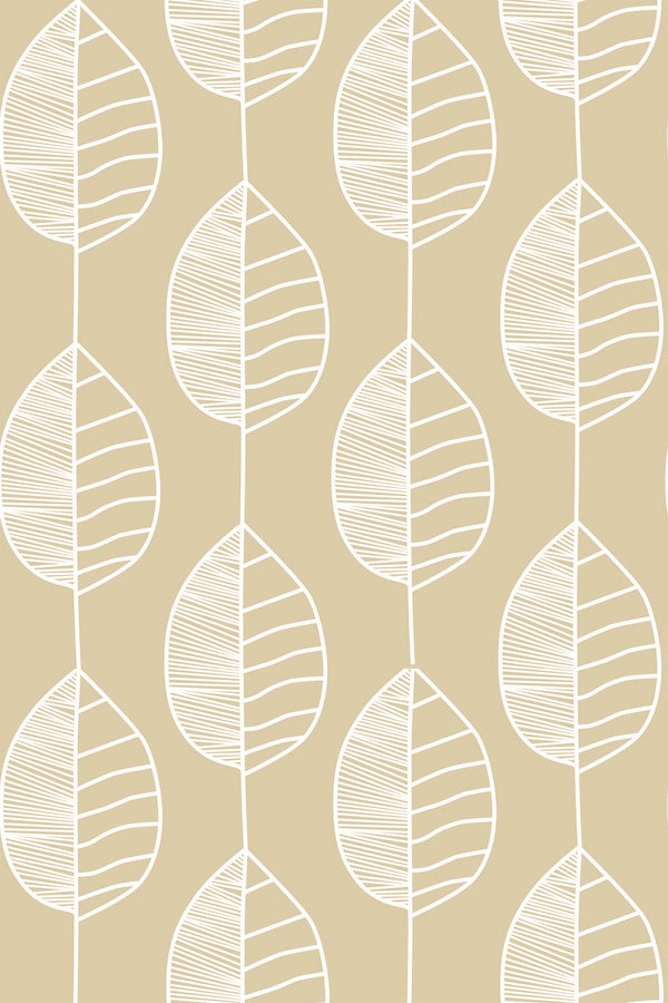 leaves line art wallpaper pattern repeat
