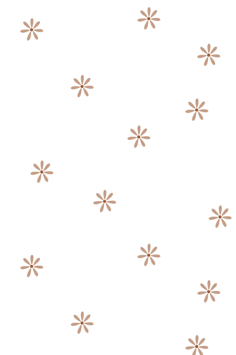 beige minimal daisy wallpaper pattern repeat