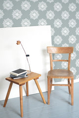 wooden table chair decorative plant blank canvas retro ornamental self adhesive wallpaper