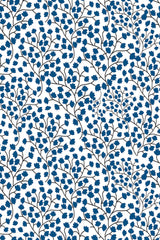 Tiny blue floral