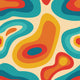 Colorful retro shapes Wallpaper