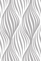 Black and white abstract leaf stripe pattern on a peel and stick removable wallpaper.