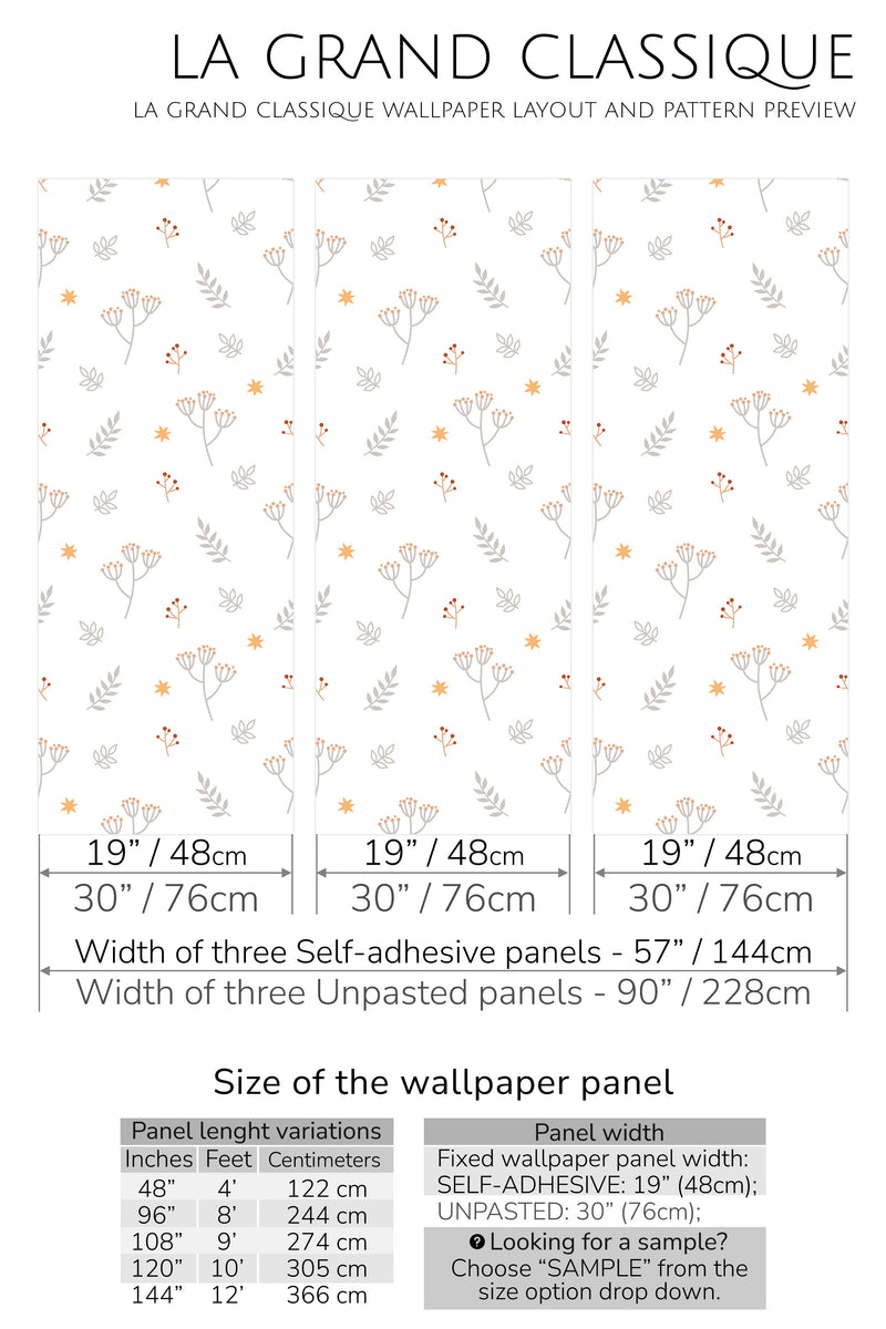 minimal nursery peel and stick wallpaper specifiation