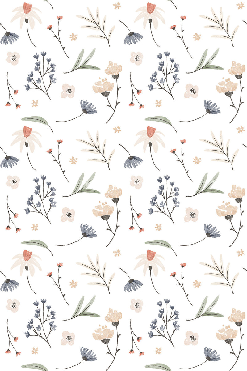 light watercolor floral wallpaper pattern repeat