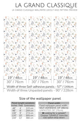 light watercolor floral peel and stick wallpaper specifiation