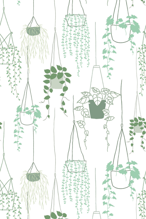 potted plants wallpaper pattern repeat
