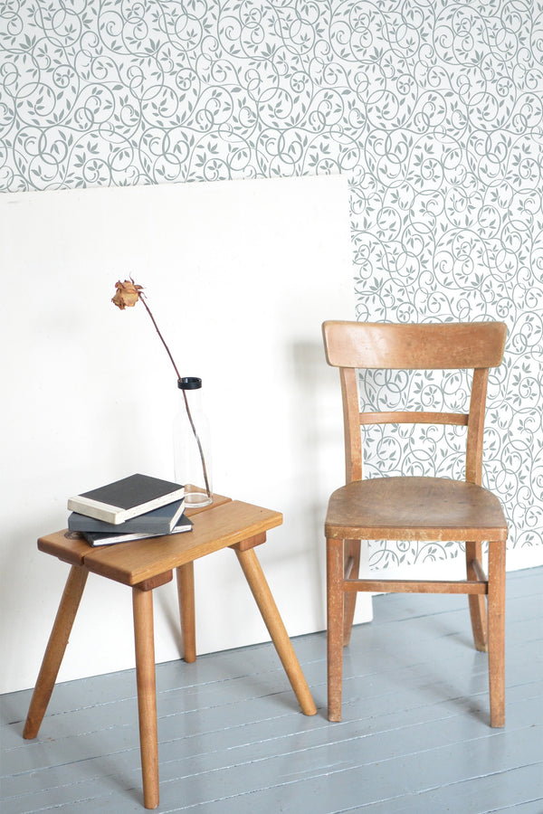 wooden table chair decorative plant blank canvas ornament self adhesive wallpaper