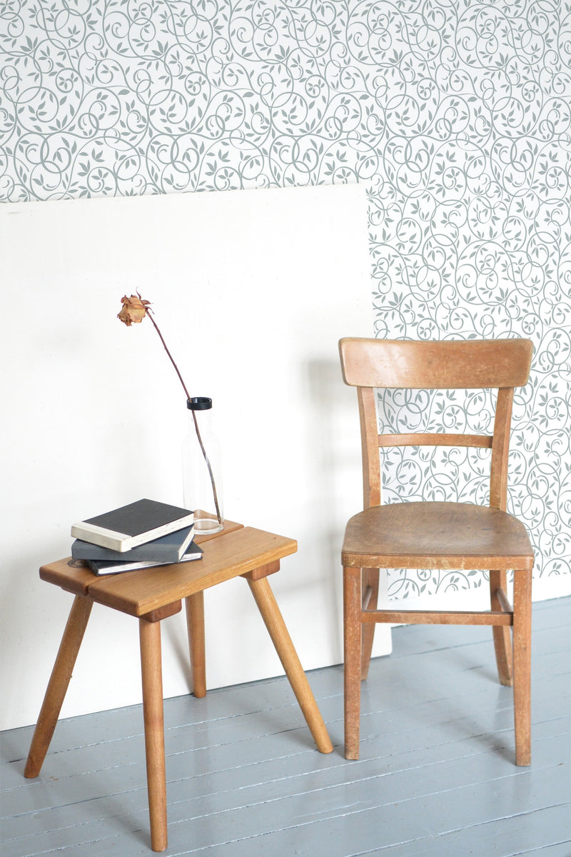 wooden table chair decorative plant blank canvas ornament self adhesive wallpaper