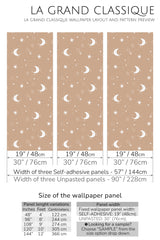moon peel and stick wallpaper specifiation