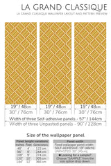 yellow retro squares peel and stick wallpaper specifiation