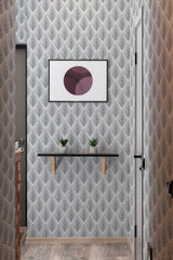 wallpaper seamless arch pattern hallway entrance minimalist decor artwork interior