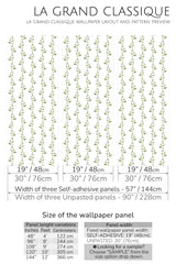 leaf string peel and stick wallpaper specifiation