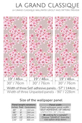 cherry blossom peel and stick wallpaper specifiation