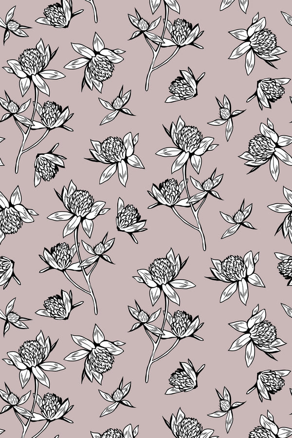 floral line wallpaper pattern repeat