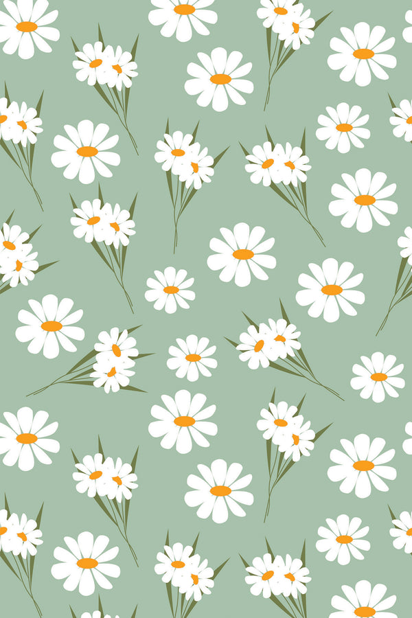 daisy wallpaper pattern repeat