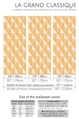 orange geometric peel and stick wallpaper specifiation