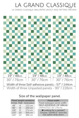 green check peel and stick wallpaper specifiation