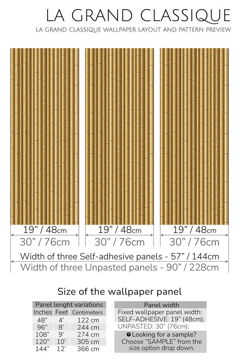 bamboo peel and stick wallpaper specifiation