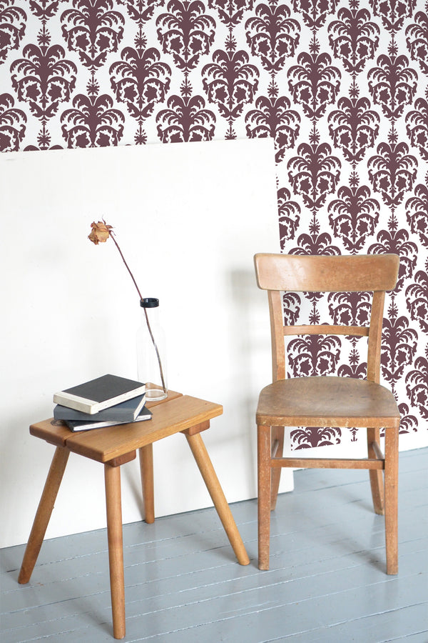 wooden table chair decorative plant blank canvas colonial self adhesive wallpaper