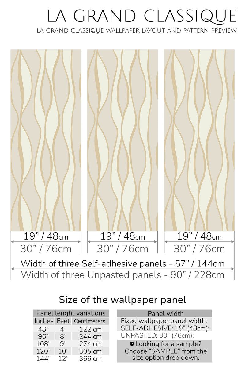 classic peel and stick wallpaper specifiation