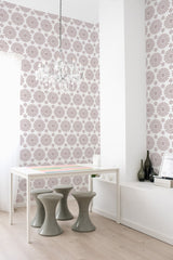 self adhesive wallpaper flower pattern dining room table chandelier home decor