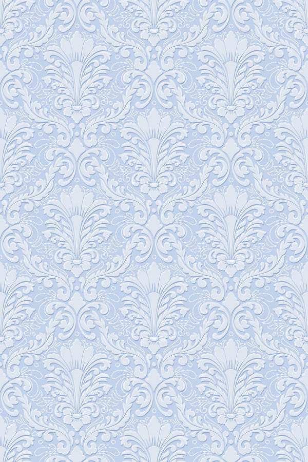 Light blue damask
