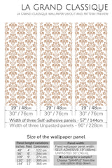 victorian ornamental peel and stick wallpaper specifiation