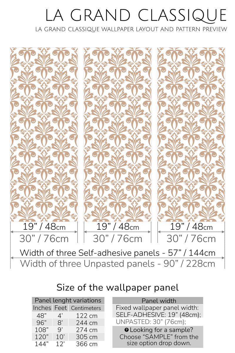 victorian ornamental peel and stick wallpaper specifiation