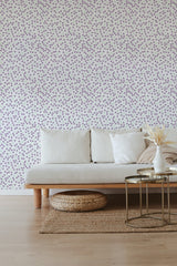 self stick wallpaper small floral pattern living room elegant sofa coffee table