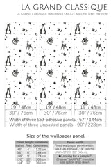 scandinavian forest animal peel and stick wallpaper specifiation
