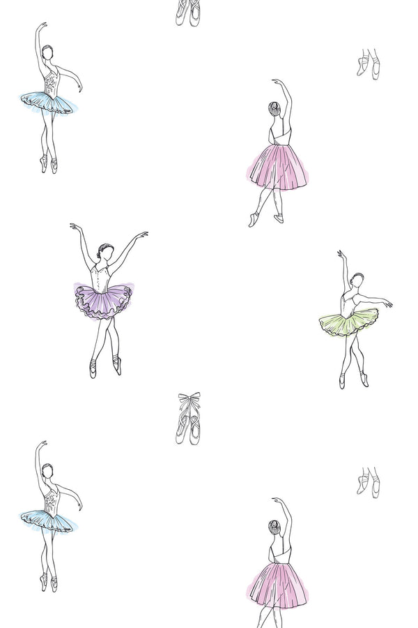 ballerina wallpaper pattern repeat