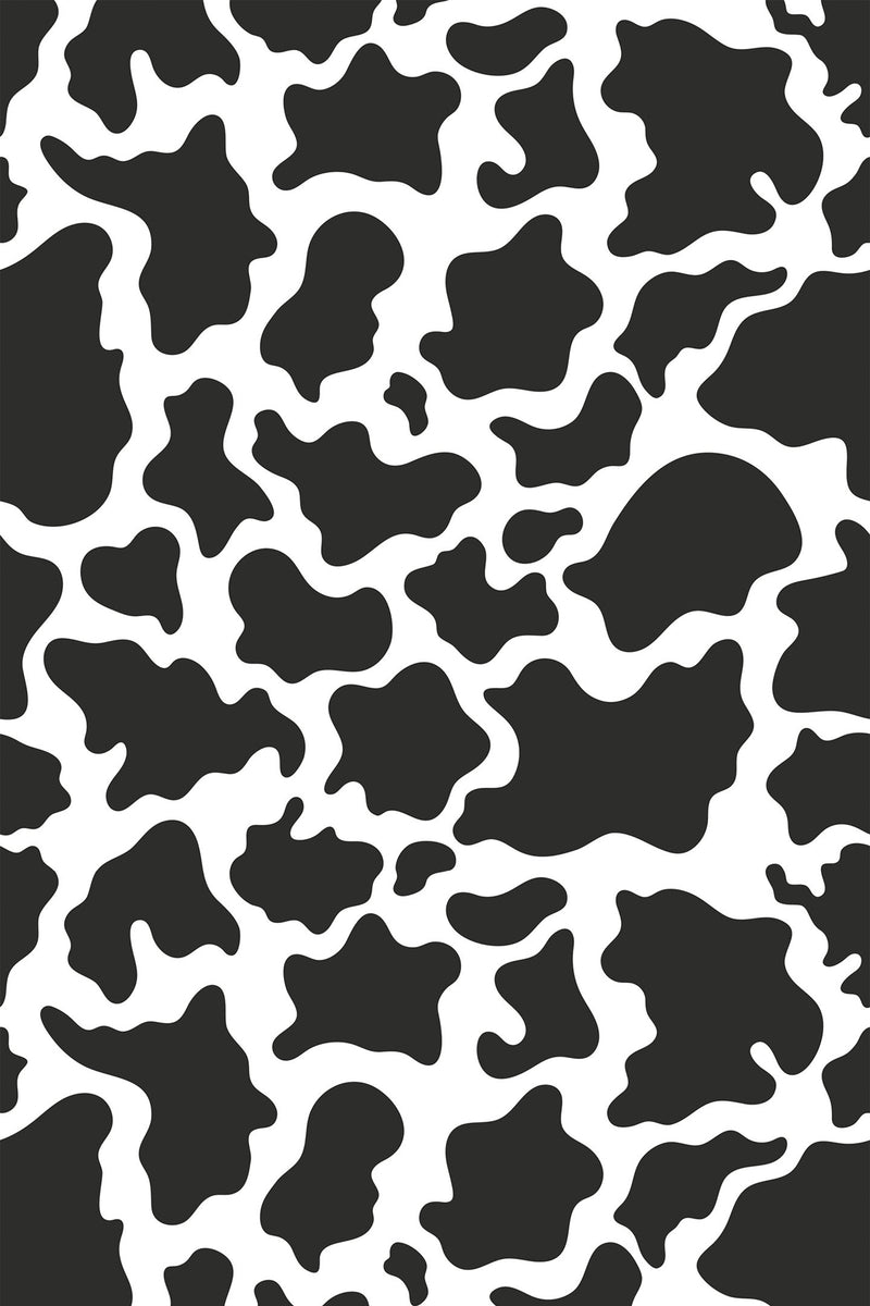 Cow Print Wallpaper - Rustic Boho Chic Design