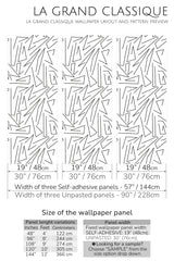 abstract line drawing peel and stick wallpaper specifiation
