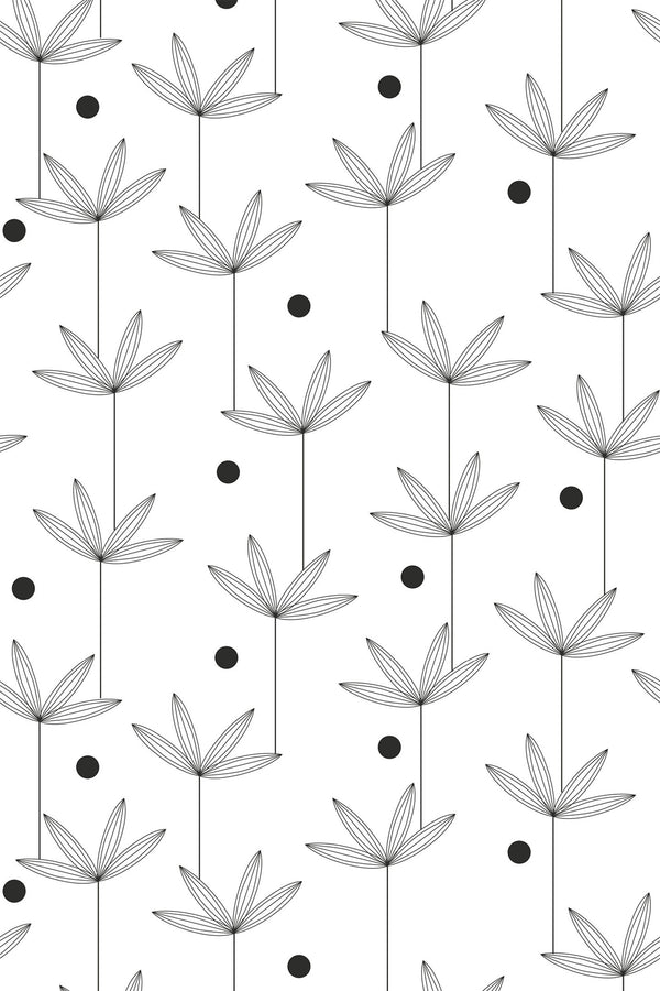 seamless leaf dots wallpaper pattern repeat