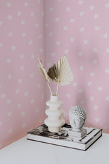 wallpaper for walls mini heart pattern modern sophisticated vase statue home decor
