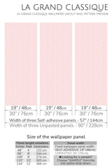 pink herringbone peel and stick wallpaper specifiation