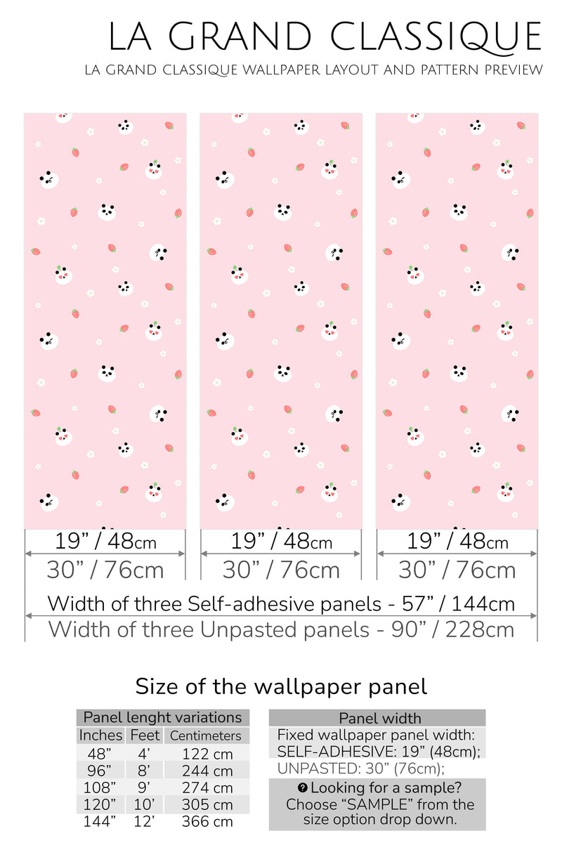 kawaii peel and stick wallpaper specifiation