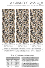 leopard peel and stick wallpaper specifiation