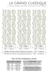 pine tree branches peel and stick wallpaper specifiation