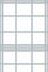 A plaid pattern with intersecting thin grey lines, forming evenly spaced squares on a white background. Peel and stick removable wallpaper.