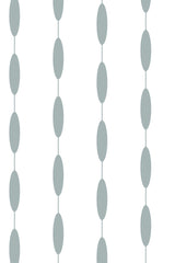 Vertical rows of muted green retro circles connected by small lines on a white background. Peel and stick removable wallpaper.