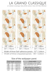 bohemian shapes peel and stick wallpaper specifiation