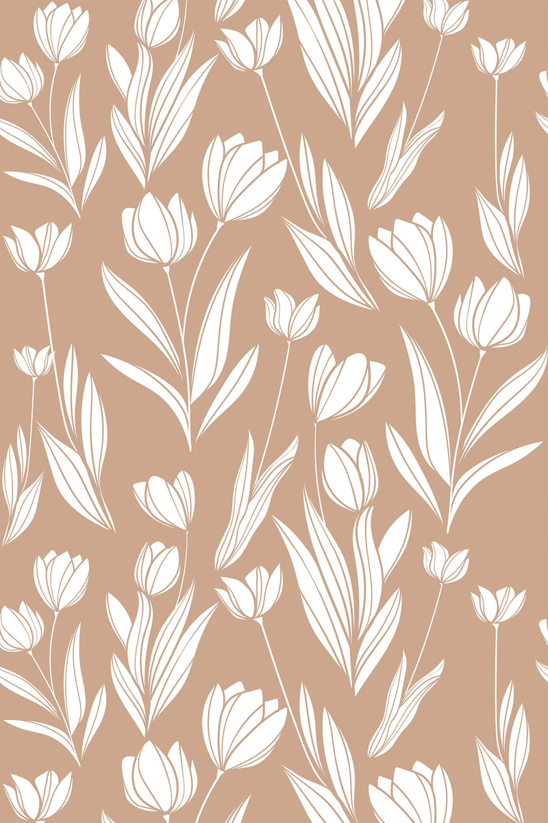 nursery tulip wallpaper pattern repeat