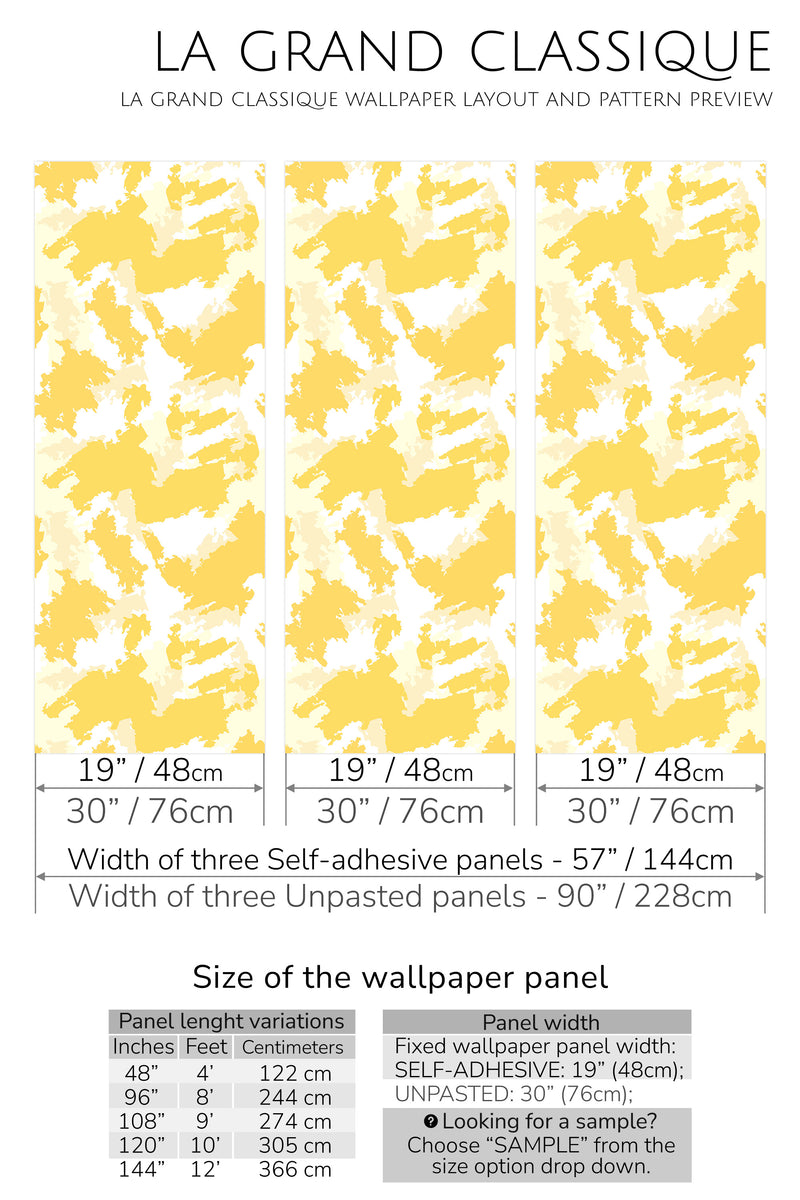 watercolor peel and stick wallpaper specifiation