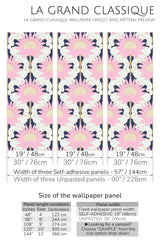 art deco flower peel and stick wallpaper specifiation