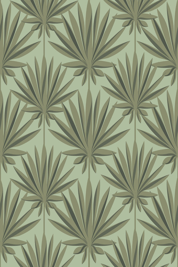 french palm wallpaper pattern repeat
